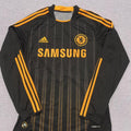 Vintage 2010/11 Adidas Chelsea FC Black & Orange Longsleeve Away Jersey 8 “MAJE”