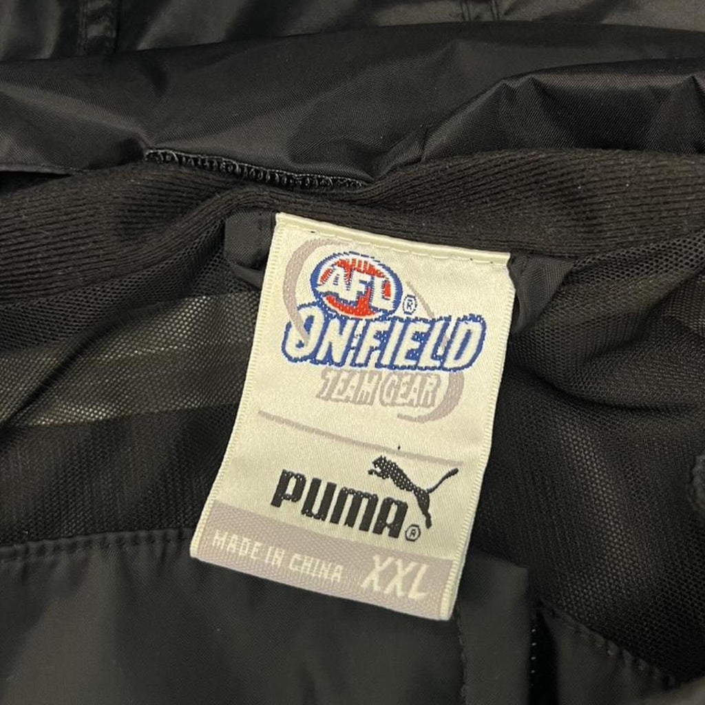 Vintage Essendon Bombers AFL Puma Black Full Zip Spray Jacket 3 Mobile XXL