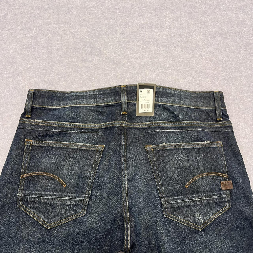 BNWT G-Star RAW D-Staq 5-Pocket Slim Stretch Jeans Indigo Wash W36 L32 RRP$220