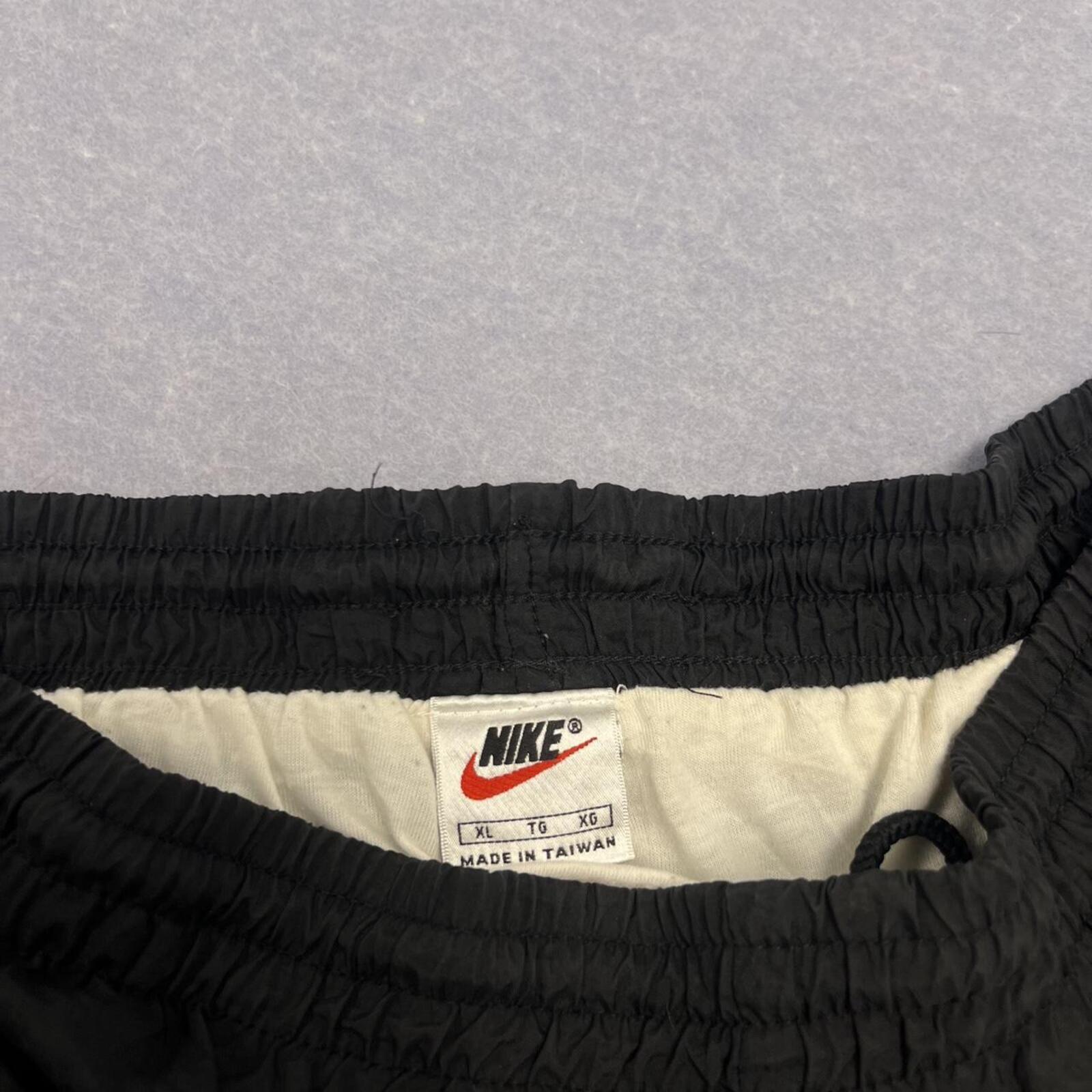 Vintage 90s Nike Men's Black & White Striped Baggy Streetwear Track Pants XL