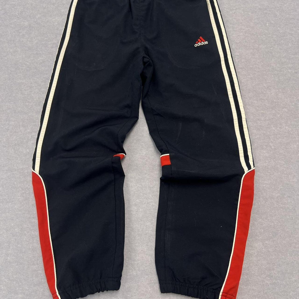 Vintage Adidas Baggy Track Pants Navy Red & White Striped Youth Boys Size 10