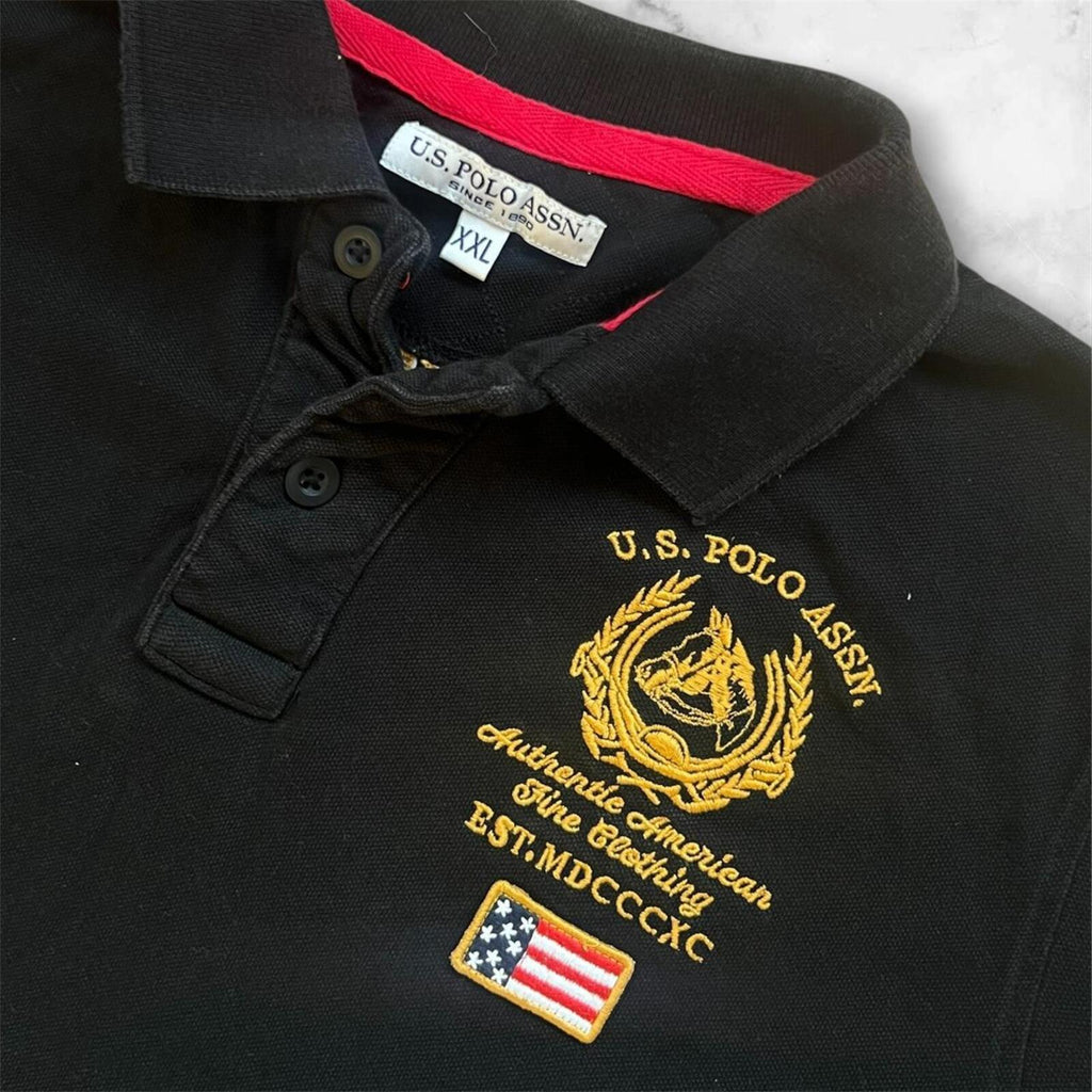 Vintage USPA U.S. Polo Assn Men’s United States Embroidered Patch Flag Men’s XXL
