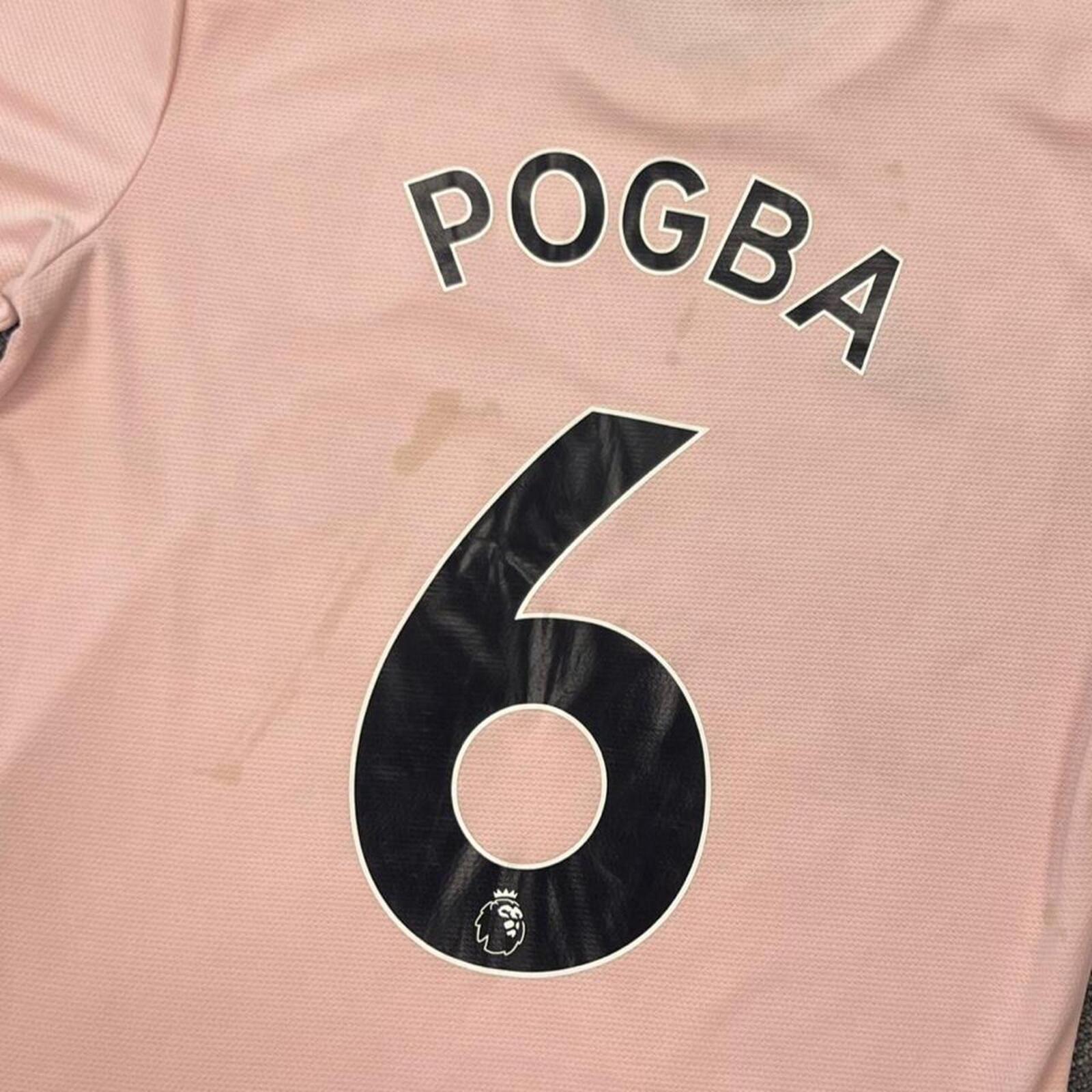 Adidas Manchester United Paul Pogba #6 Away Jersey 2018/19 Pink Men’s Small