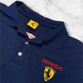 Vintage 1996 Ferrari Official Licensed Men’s Navy Blue Embroidered Logo Polo XL