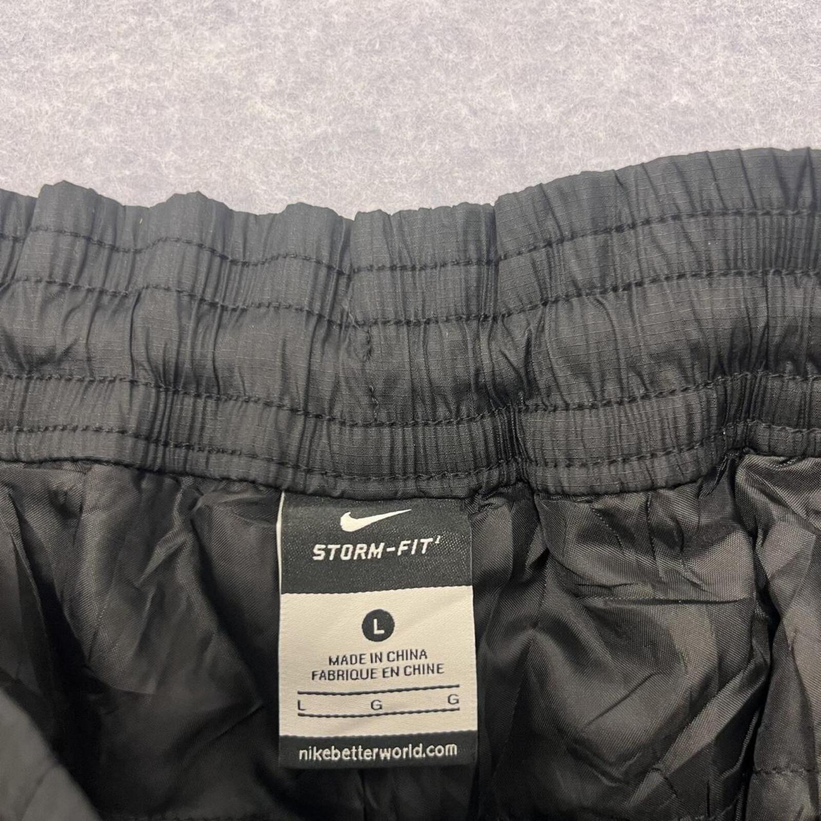 Vintage Nike Storm-Fit Woven Track Pants Black No.62 Player Issue Men's Large