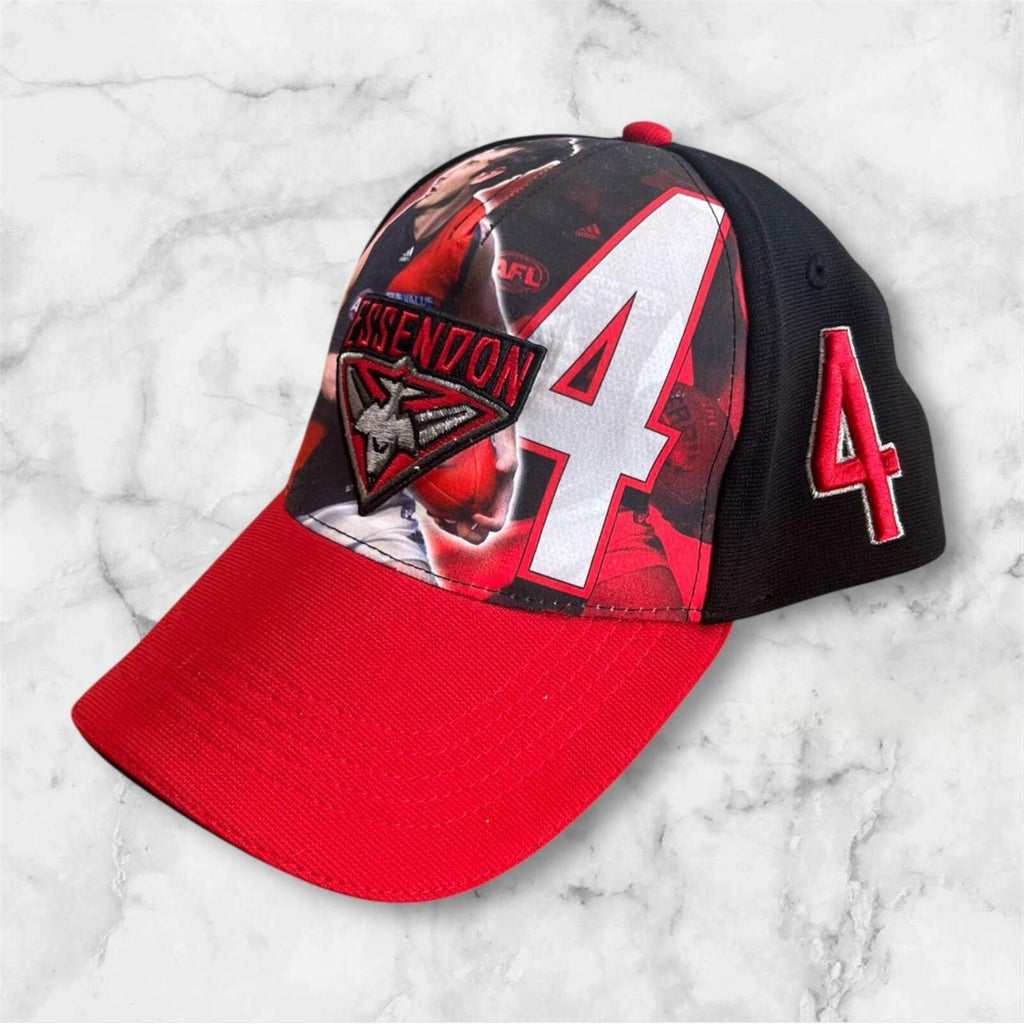 Vintage Jobe Watson Essendon AFL  #4 AOP Embroidered Signature Cap One Size 58Cm