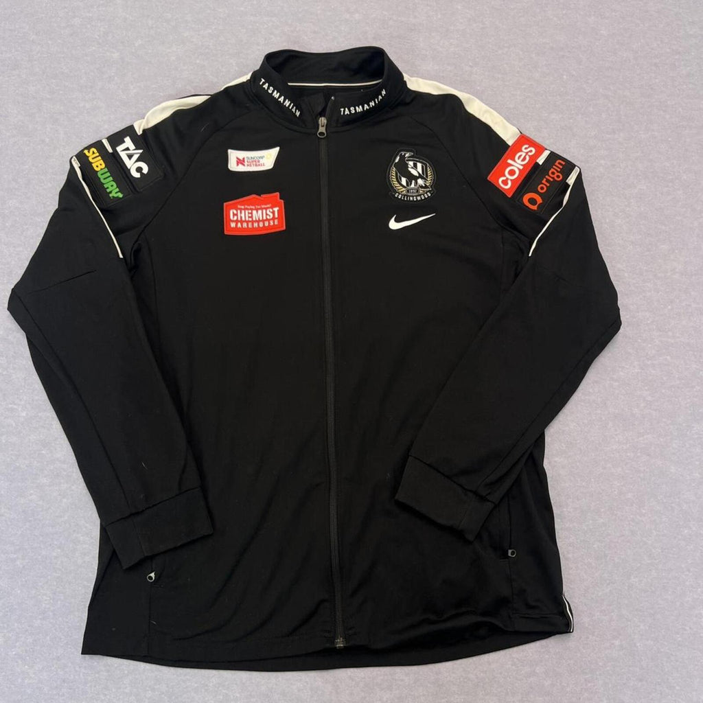 Nike Collingwood Magpies AFL On Field Full Zip Training Track Jacket Black XL