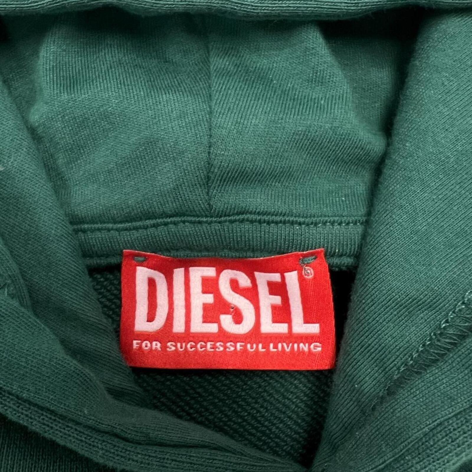 Vintage Diesel Streetwear Oversized Forrest Green SpellOut Graffiti Youth 14Y