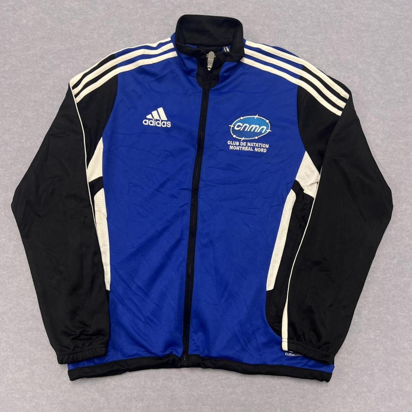 Adidas CNMN Club de Natation Montreal Nord Track Jacket Blue & Black Men's Small