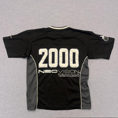 Neovision Streetwear Y2K Mesh Jersey "2000" Patch Tee Oversized XS Fits Medium