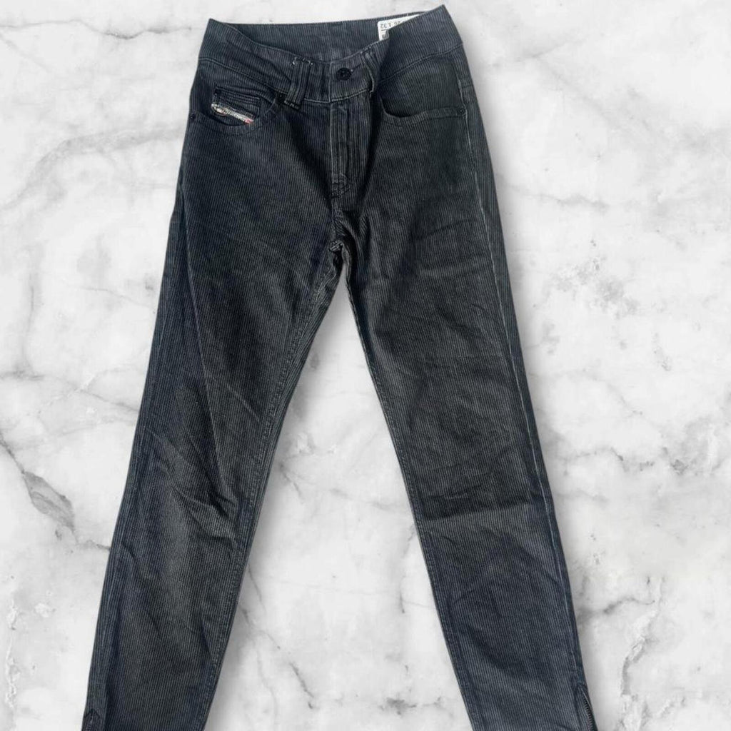 Vintage Diesel Brucke SP Charcoal Grey / Black Straight Leg Stretch Jeans Women’s Size W26” L31”