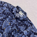 Vintage 90s Rip Curl Mens Navy Blue Tropical Floral Hawaiian Shirt Small Fits Large
