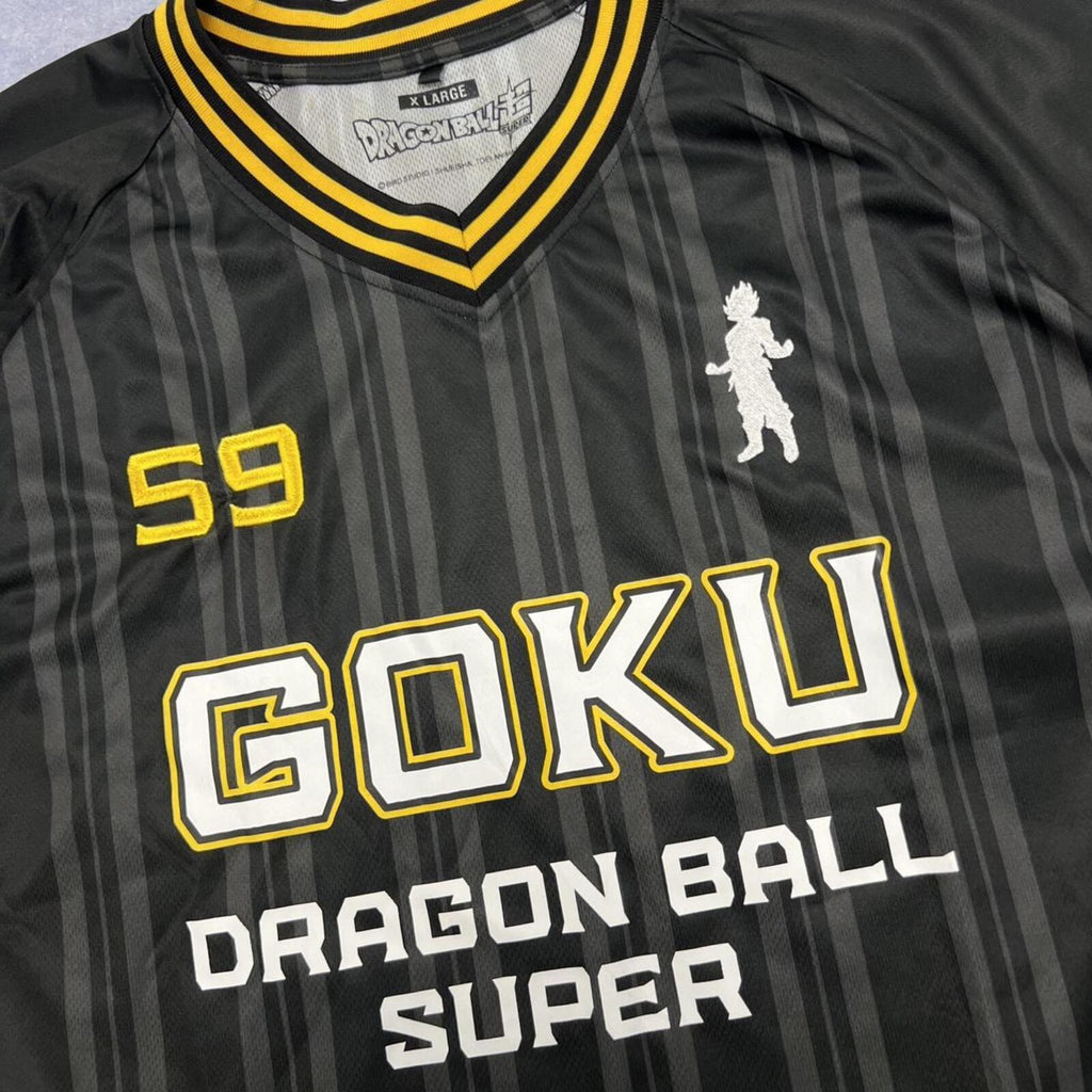 Dragon Ball Z Super Goku No.59 Men's Black & Yellow Soccer Jersey Shirt XL