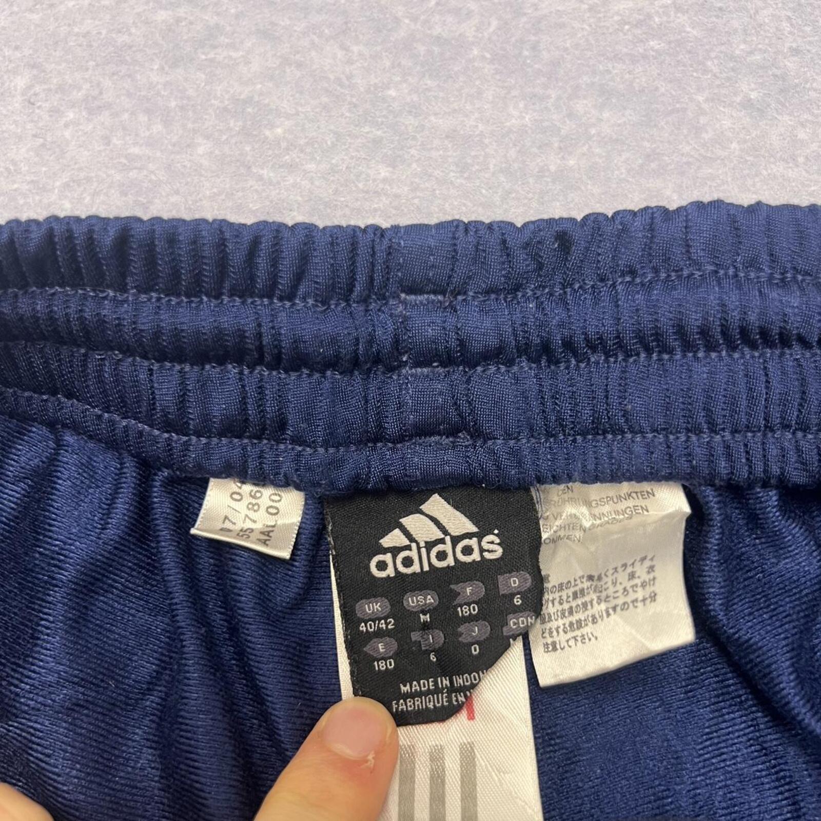 Vintage Adidas YMCA Activ Action Navy Track Pants Y2K Baggy Men's Medium