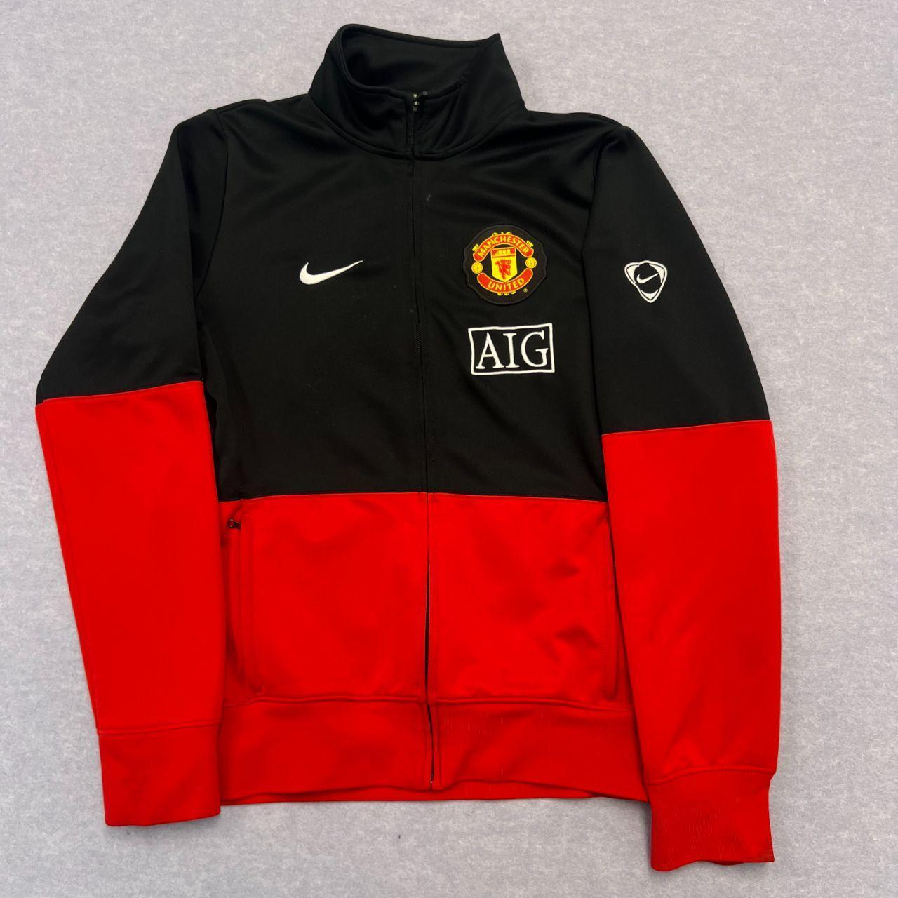 Vintage 2009 Manchester United FC Nike Full Zip Soccer Track Jacket Men's Small