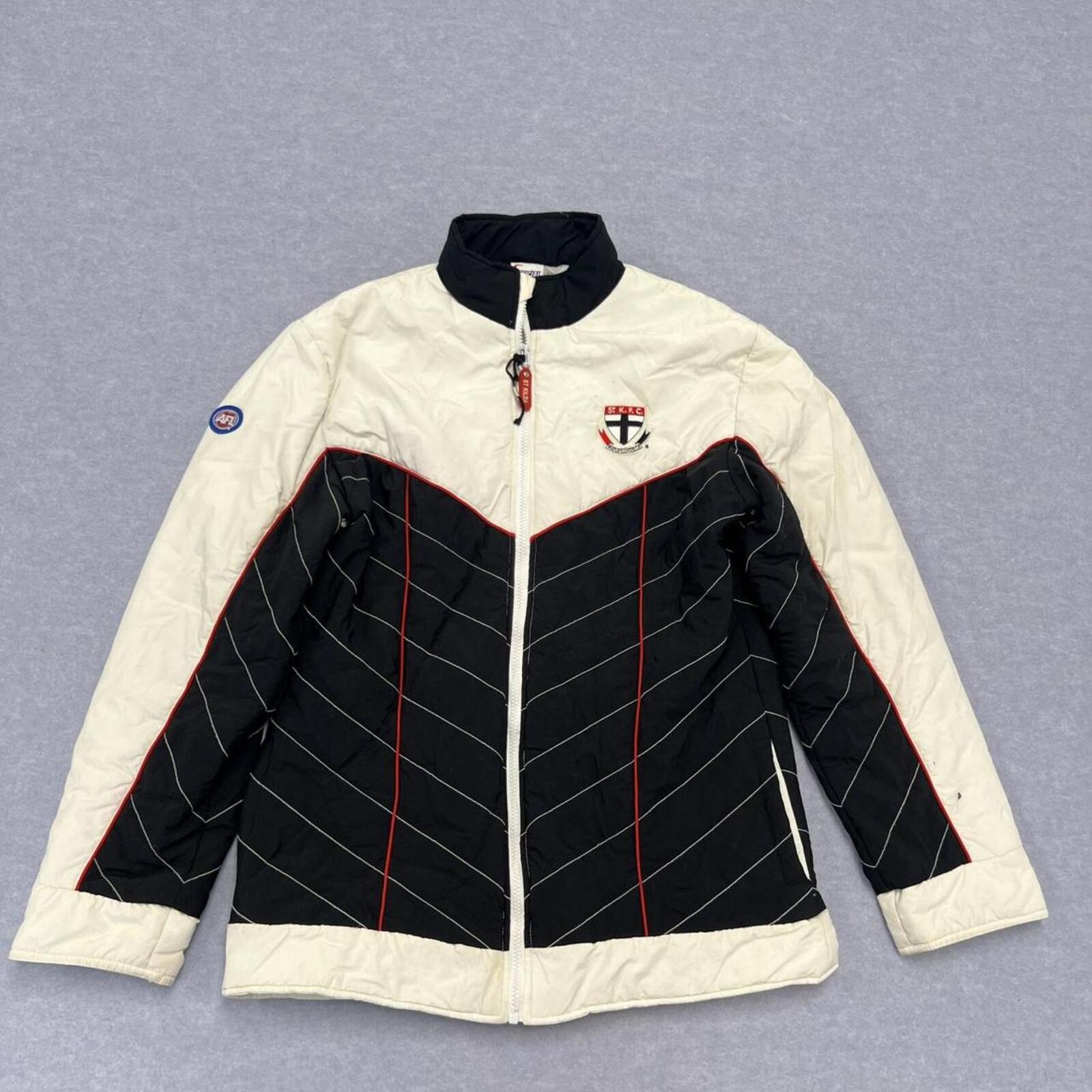 Vintage St Kilda AFL Multi-Signature Puffer Jacket Y2K Women’s Size 16