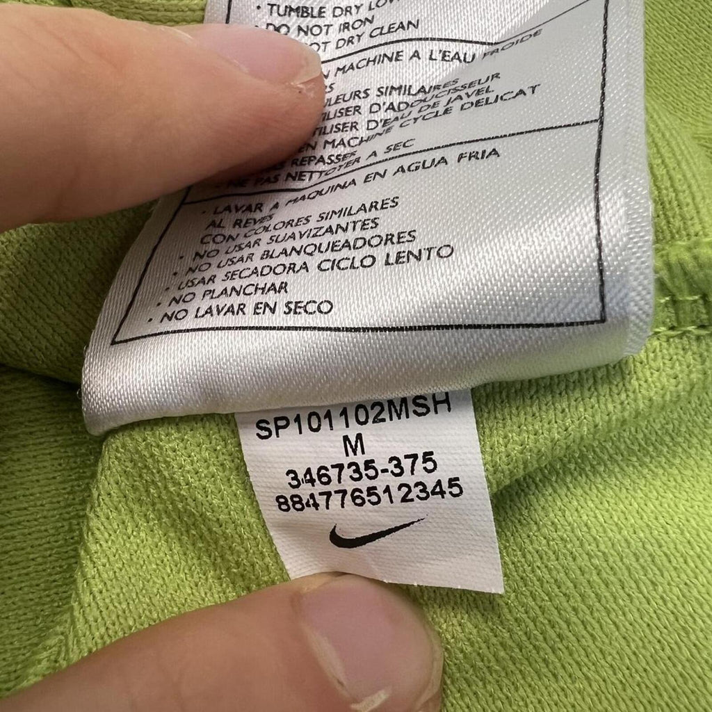 Vintage Nike Golf Fit Dry Men’s Lime Green & White Sleeve Hit Sports Polo Medium