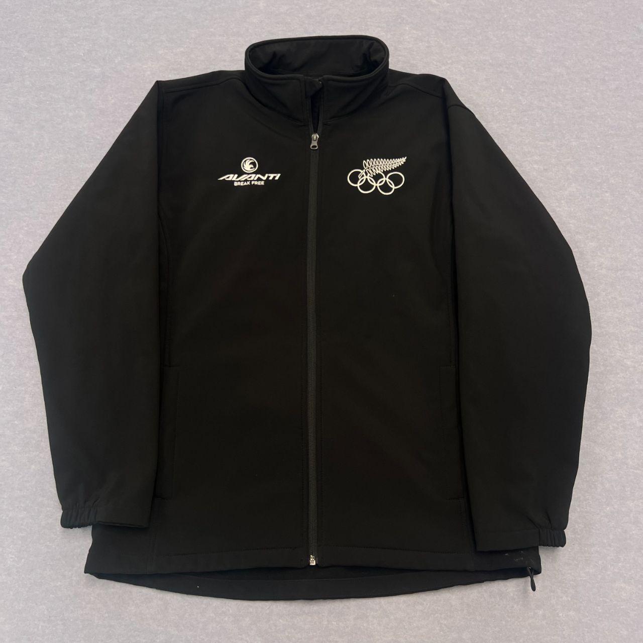 New Zealand Olympic Team Black Softshell Track Jacket Avanti Aurora Men's Medium