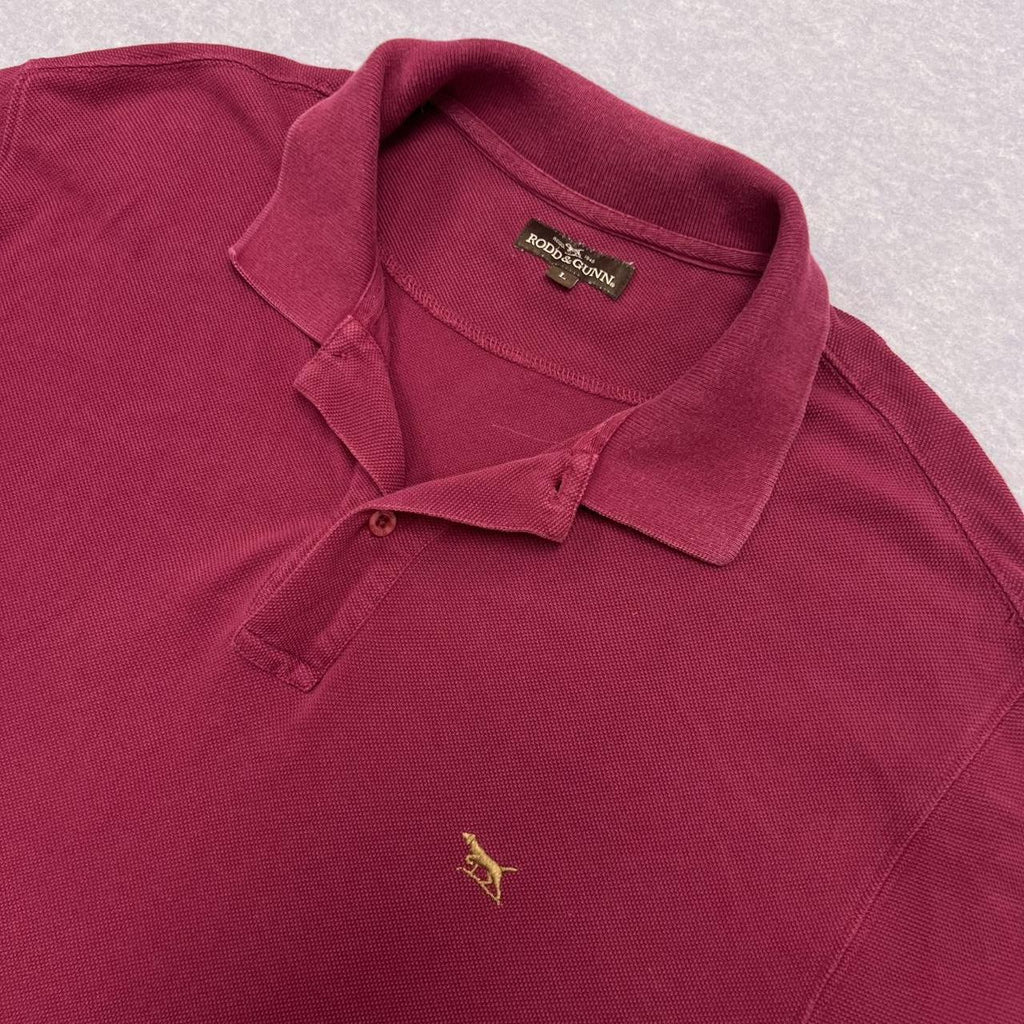 Vintage Rodd & Gunn Purple / Burgundy Preppy Old Money Polo Shirt Men’s Large