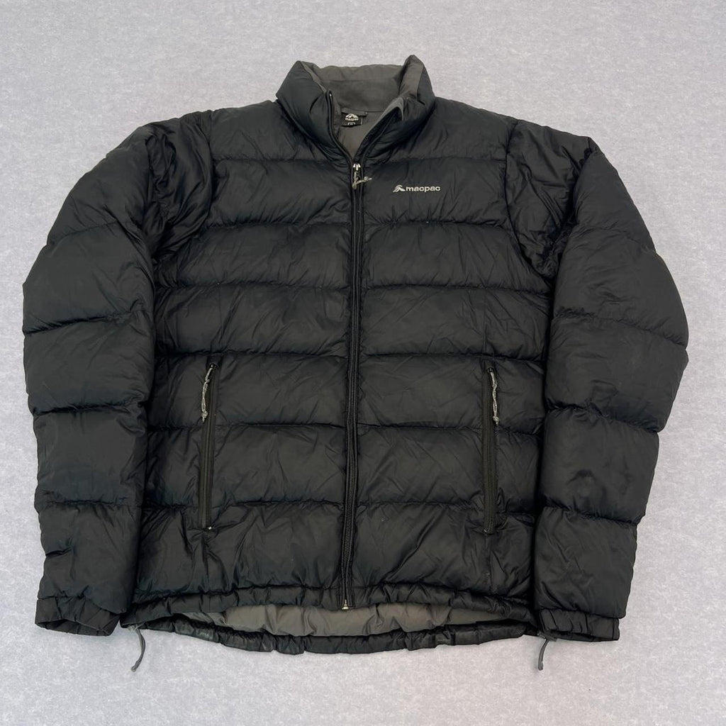 Vintage Macpac Black Duck Down Full Zip Winter Puffer Jacket Men’s Medium