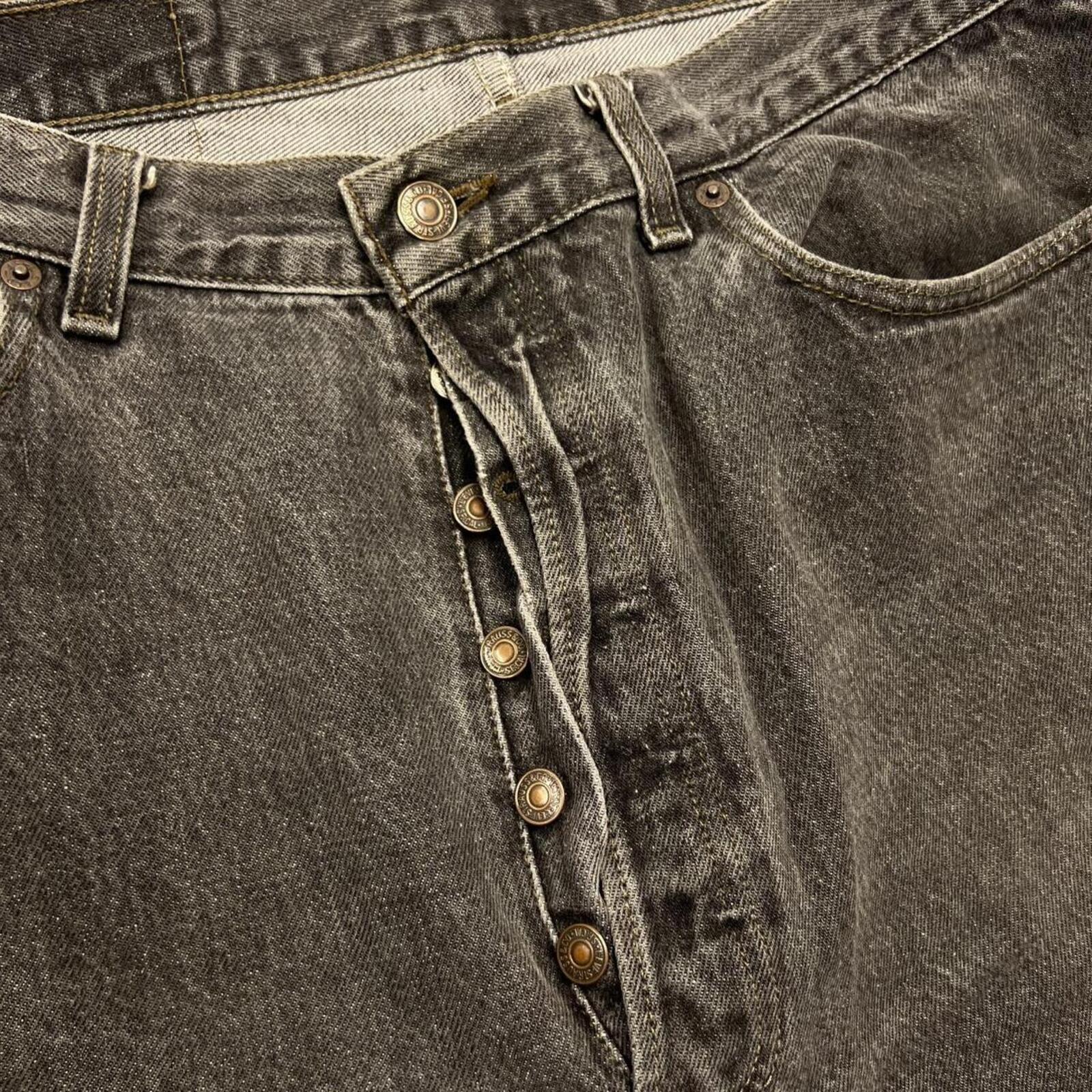 Vintage 1994 Levi’s 501 Grey Denim Jeans Made In USA Faded Distressed W38 L30