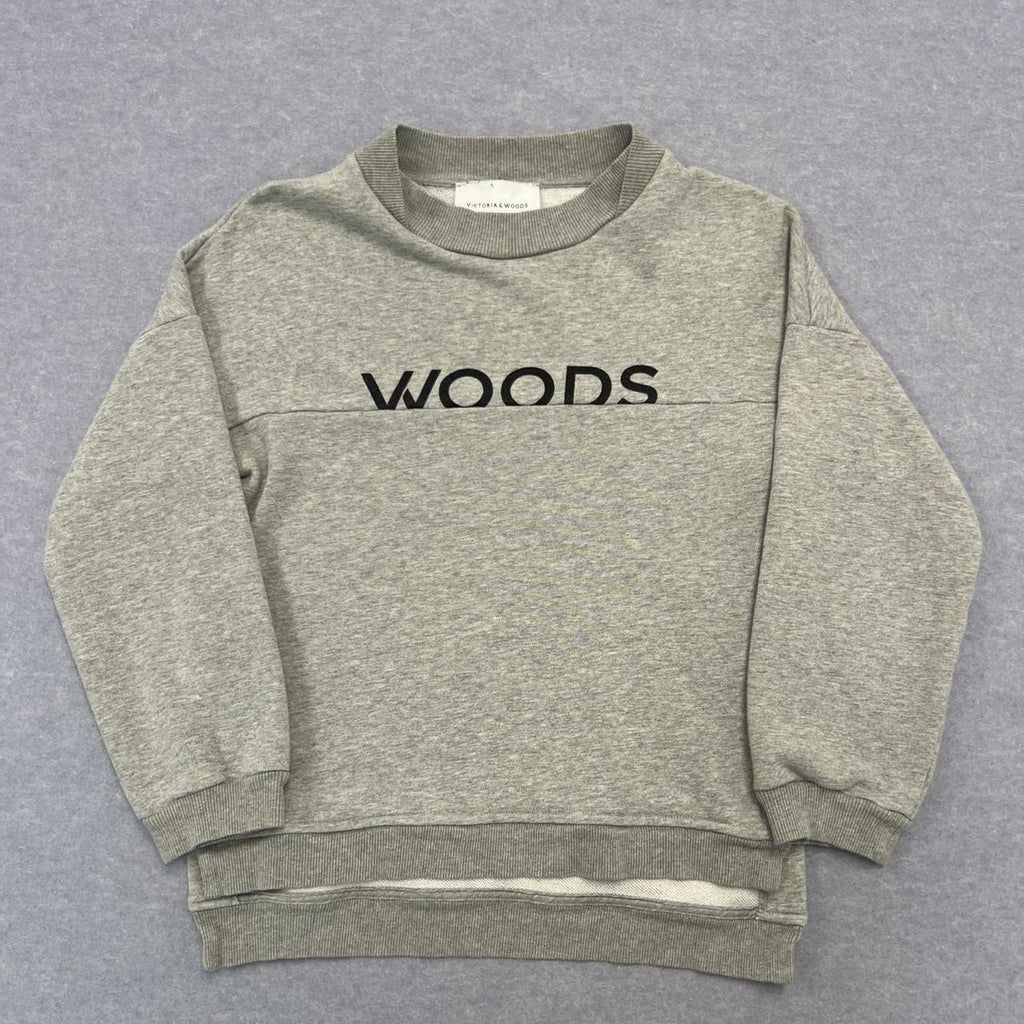 Viktoria & Woods Grey Embroidered Logo Crewneck Jumper Women’s Size 00