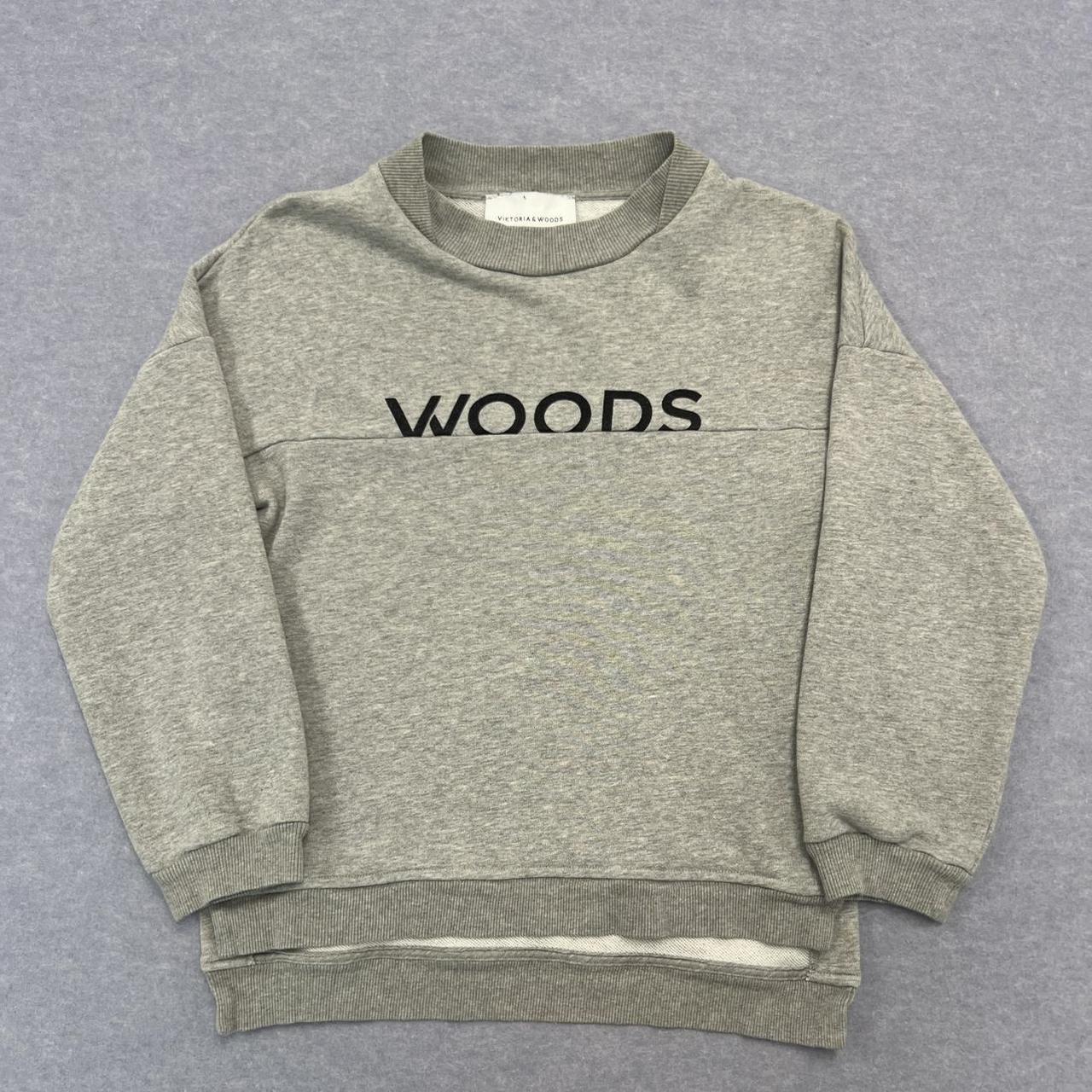Viktoria & Woods Grey Embroidered Logo Crewneck Jumper Women’s Size 00