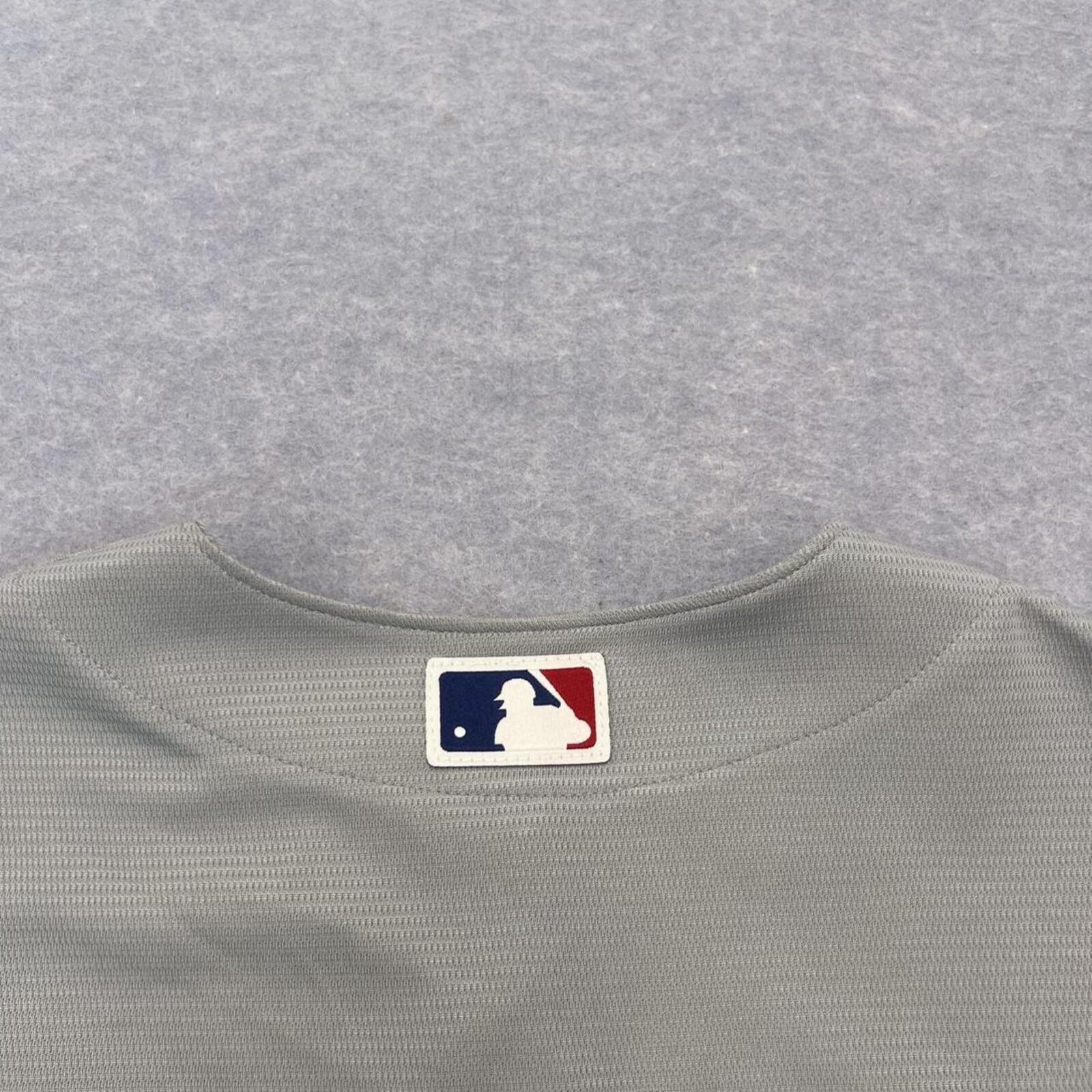 2021 Nike MLB Los Angeles Dodgers Grey Replica Player Button Up Away Jersey Men’s Medium