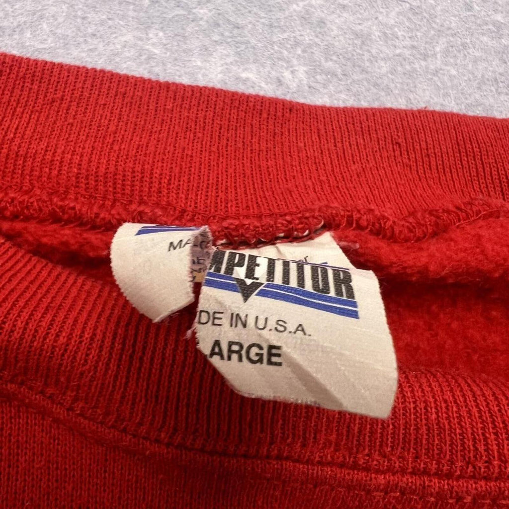 Vintage Chicago Bulls NBA Red Crewneck Sweatshirt Competitor Made In USA Large