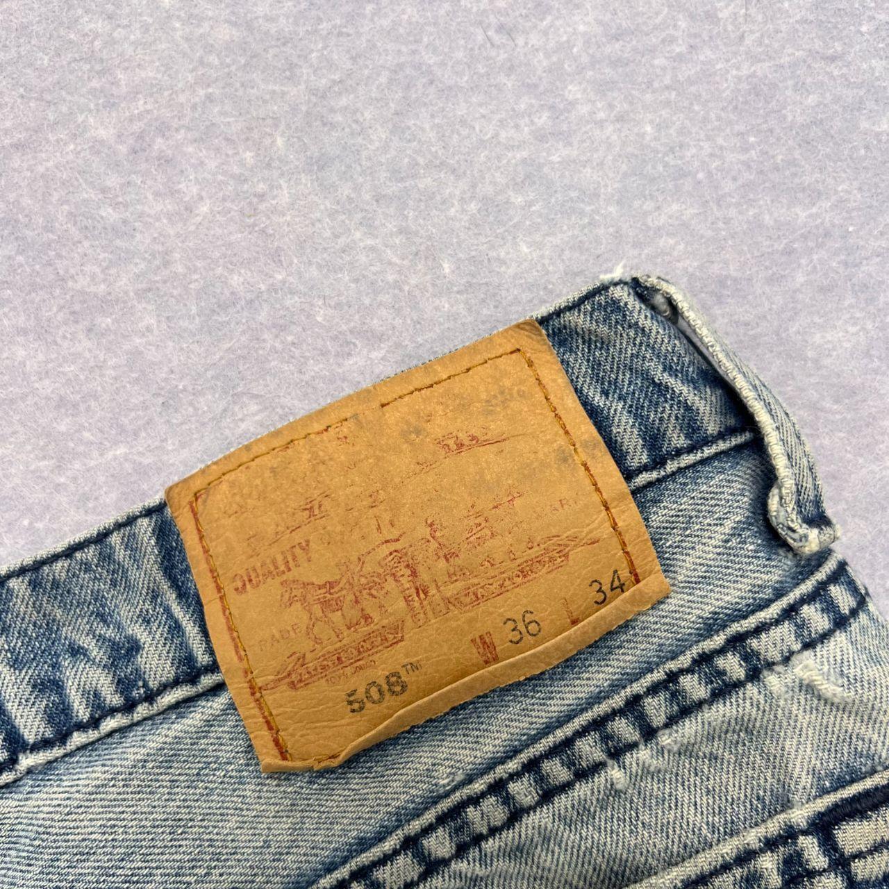 Vintage 1997 Levi's 508 Made In Australia Light Wash Button Fly Denim Jeans W36 L34