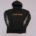 Thrills Company Streetwear Vintage "Harley Davidson Style" Flame Sleeve Hit Graphic Hoodie Oversized Small
