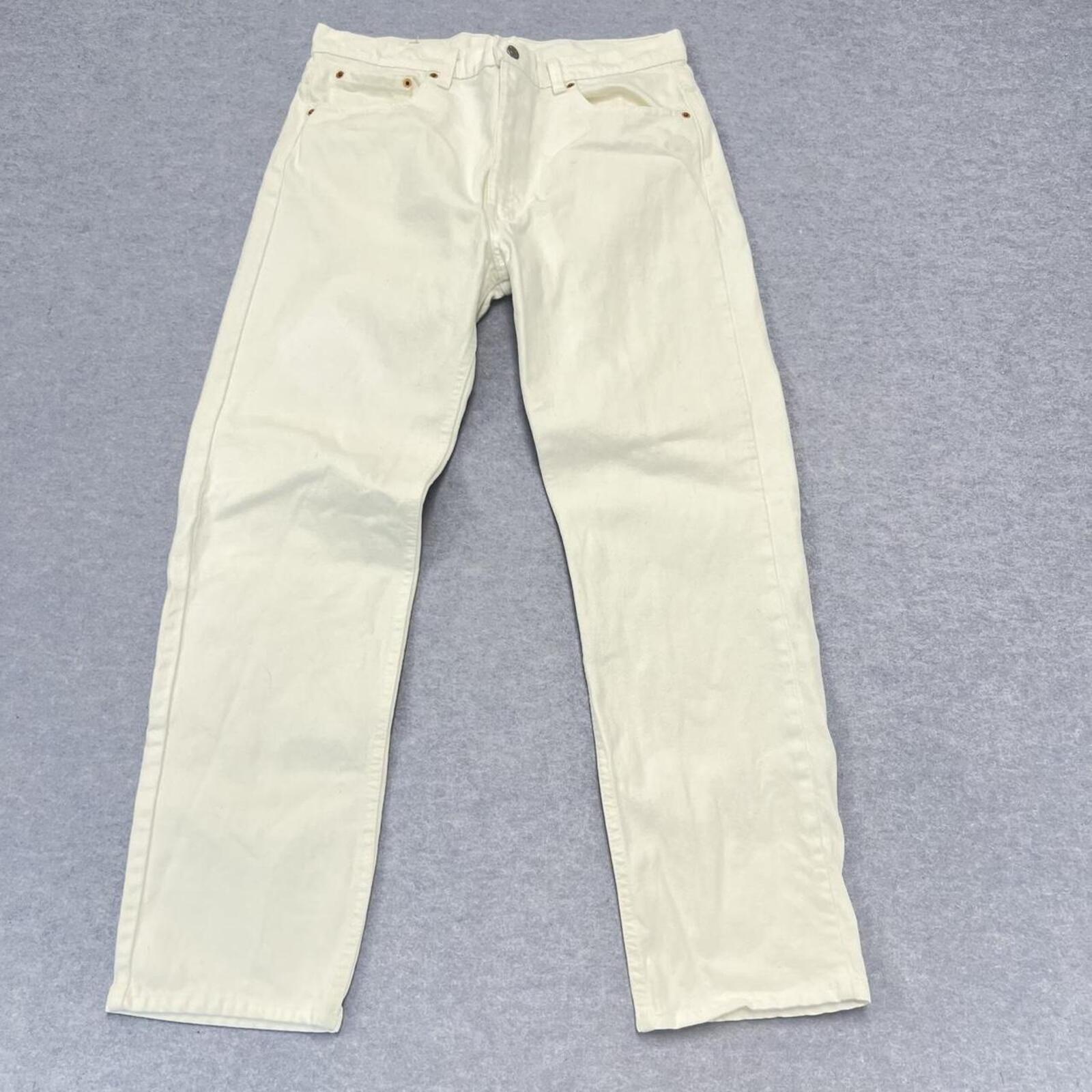 Vintage 1980’s Levi’s 505 Men’s White Straight Leg Jeans W36 L30 Made in USA