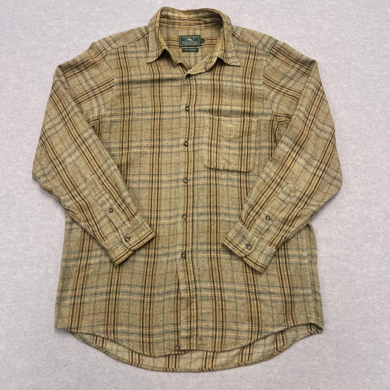 Vintage Rodd & Gunn Outdoor Collection Herringbone Plaid Button Up Shirt Large