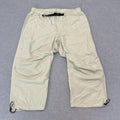 Uniqlo Men's Off-White Parachute 3/4 Cargo Pants Buckle Waist Large