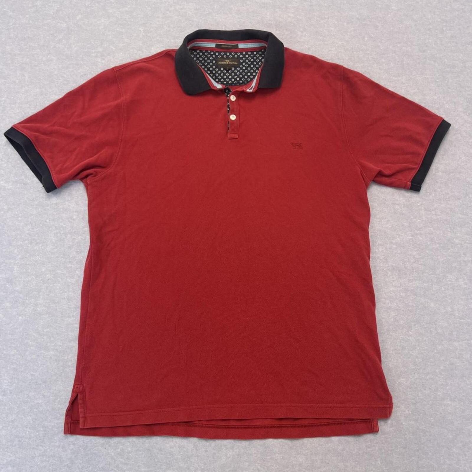Vintage Rodd & Gunn Original Fit Dark Red Polo Shirt Old Money Mens Medium