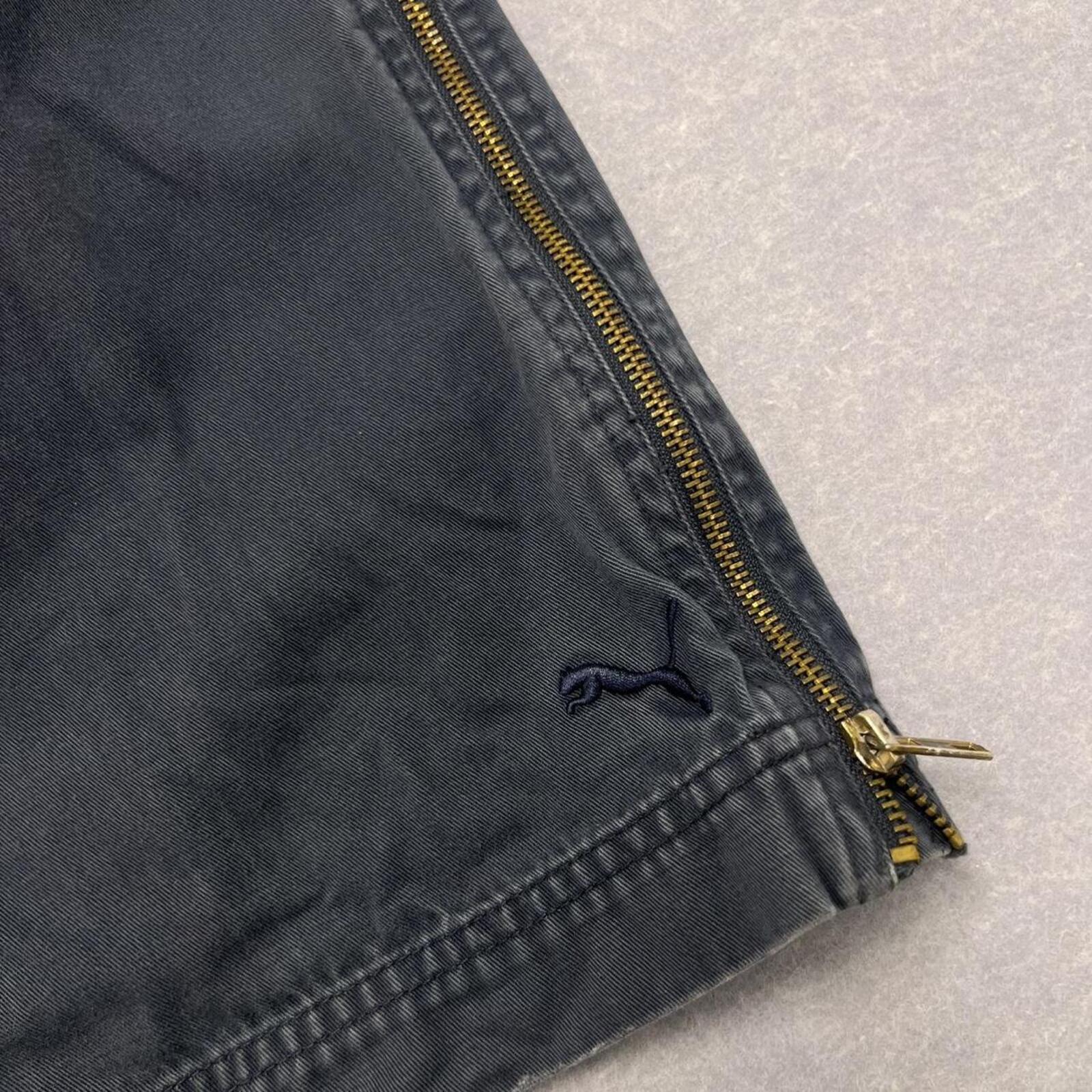 Vintage 90s Puma Men's Navy Blue Cargo Carpenter Pants Streetwear Zip-Leg Y2K XL
