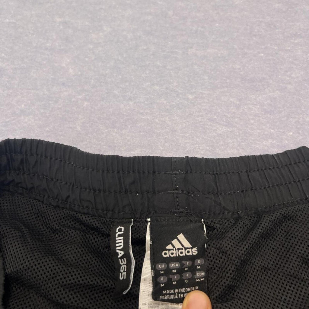 Vintage Adidas Clima365 Men's Black Baggy Track Pants No Drawstring Y2K Medium