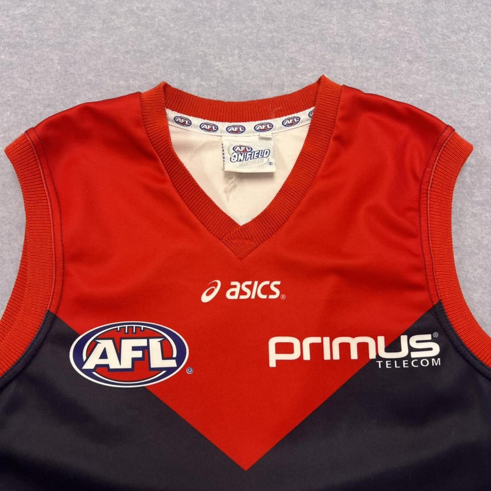 Vintage Melbourne Demons AFL Asics Primus Navy & Red Guernsey Jersey Mens Medium