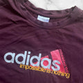 Vintage 2004 Adidas Men's Burgundy Spell Out Impossible Is Nothing T-Shirt Y2K XL
