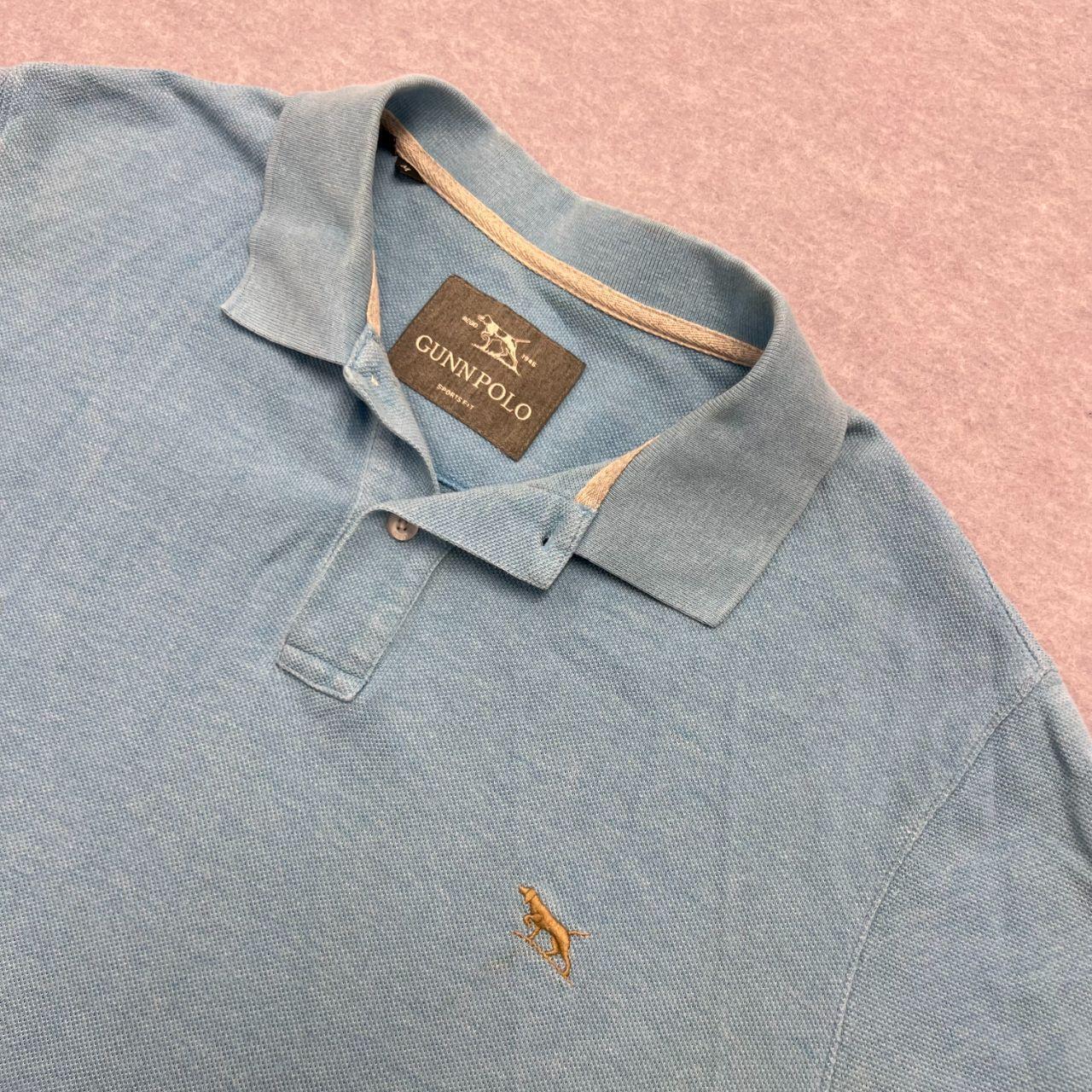 Vintage Rodd & Gunn Gunn Polo Aqua Blue Pique Sports Fit Polo Shirt Medium