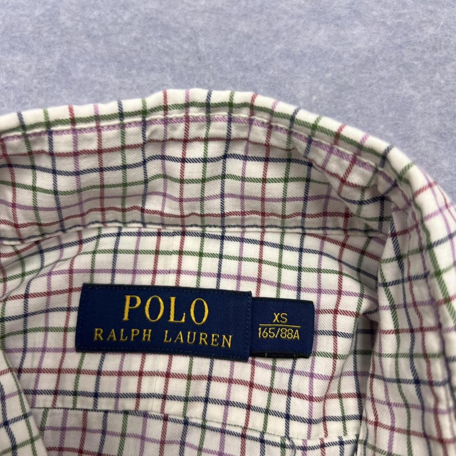 Polo Ralph Lauren long sleeve button-up shirt in a classic multi-colour check pattern.