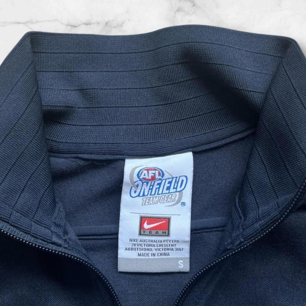 Vintage Nike Carlton AFL Navy Full Zip Track Jacket Mars No.9 Patrick Cripps Y2K Men’s Small