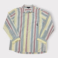 Vintage Nautica Ferguson Men's Multicolour Striped L/S Sailing Logo Shirt  XL