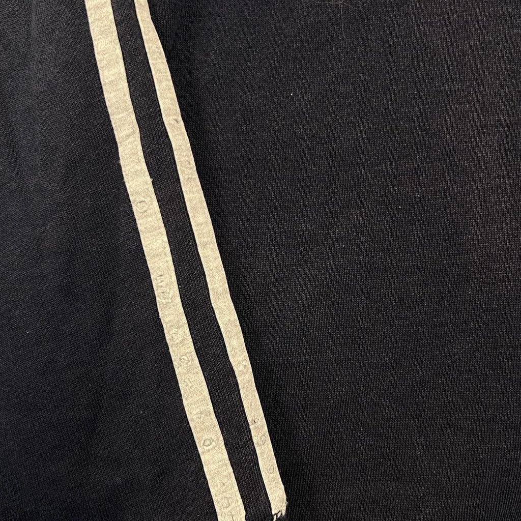 Vintage 2001 Adidas Navy Blue & White Striped Full Zip Hoodie Y2K Streetwear Large