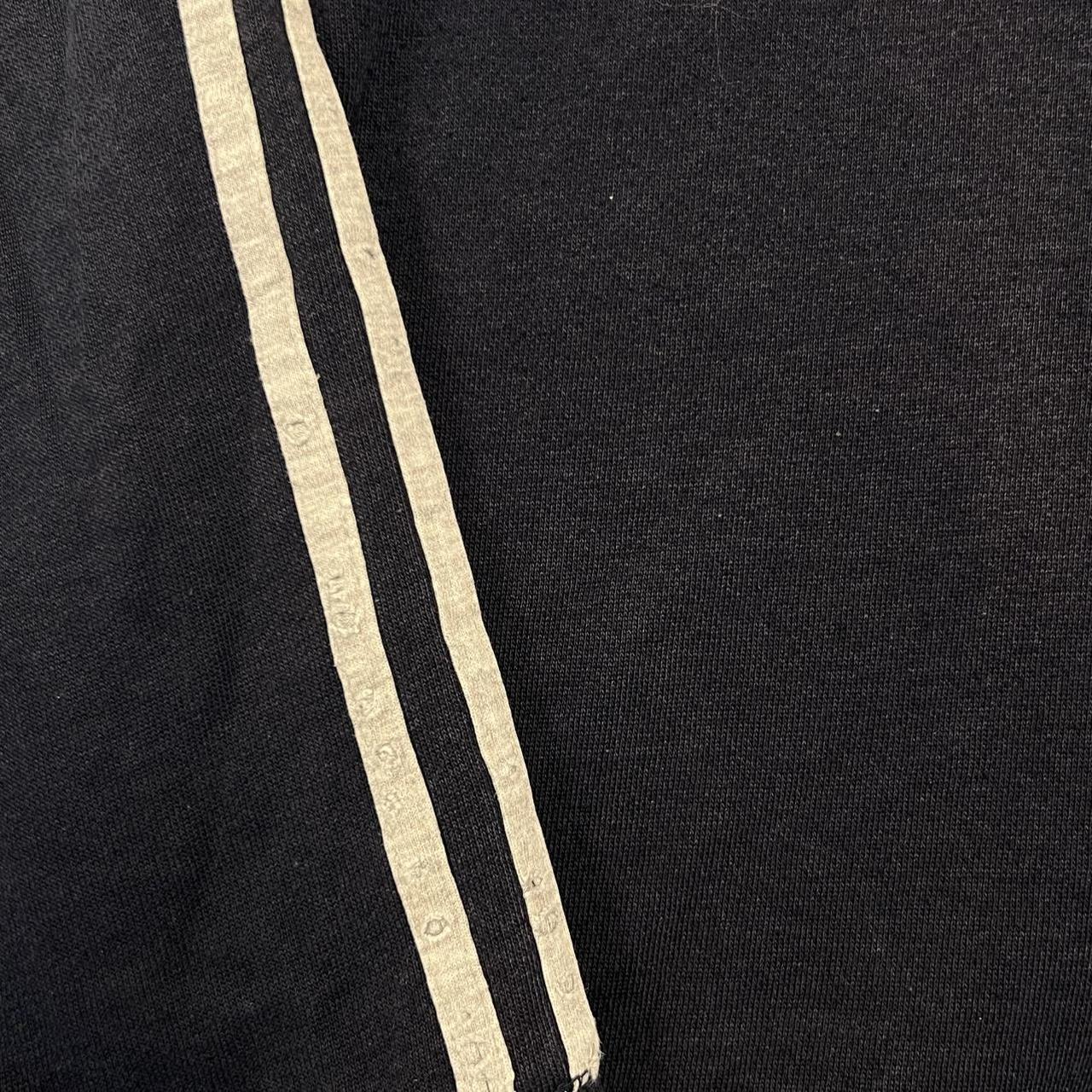 Vintage 2001 Adidas Navy Blue & White Striped Full Zip Hoodie Y2K Streetwear Large