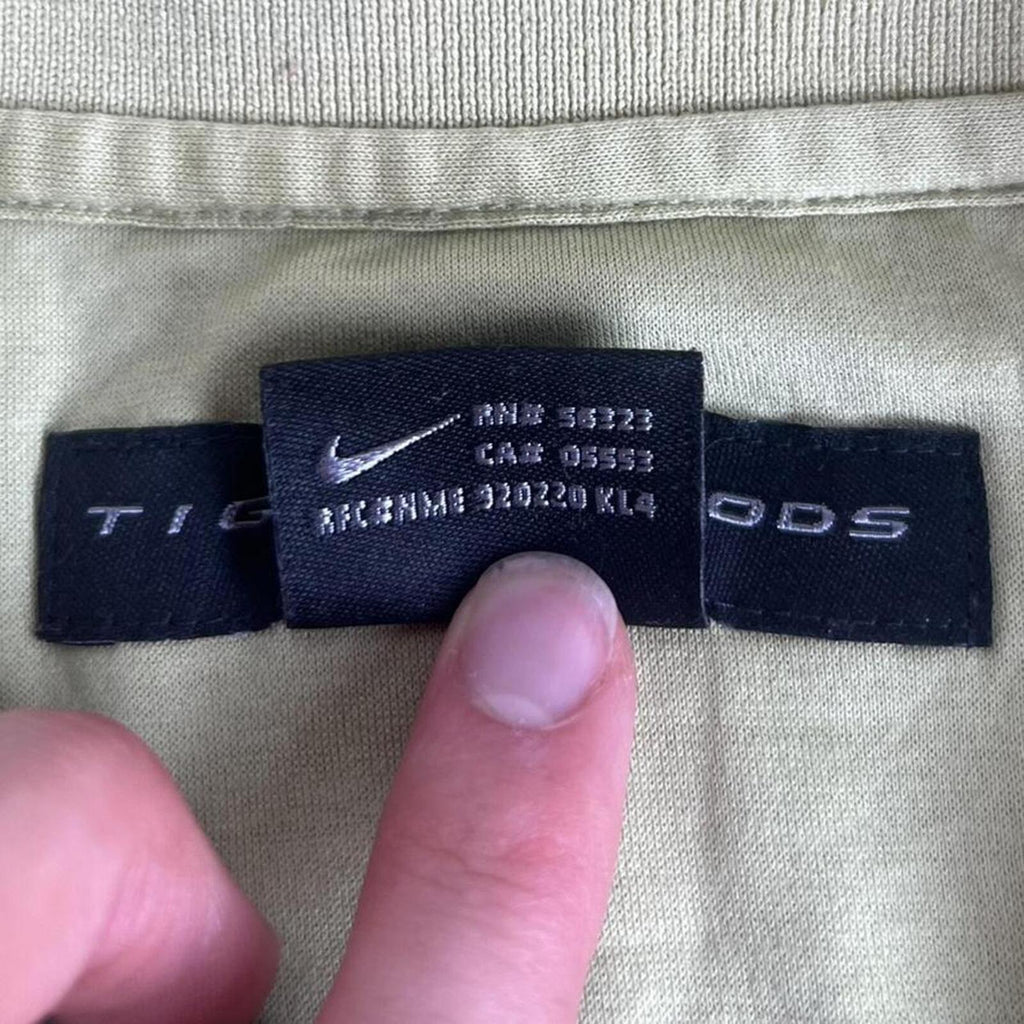 Vintage Nike Tiger Woods Men’s Light Green Athletic Golf Sporting Polo Small