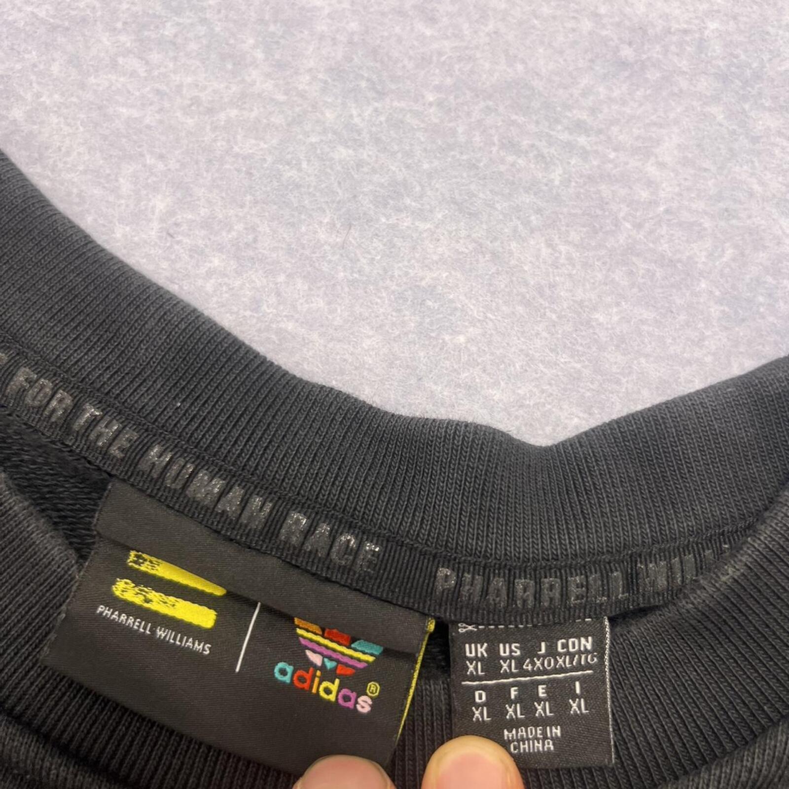 Adidas Pharrell Williams Human Race Mens Black  Heavyweight fleece Sweatshirt XL