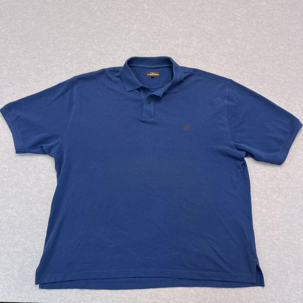 Vintage Rodd & Gunn Navy Blue Polo Shirt Brown Dog Logo Old Money Men's 3XL