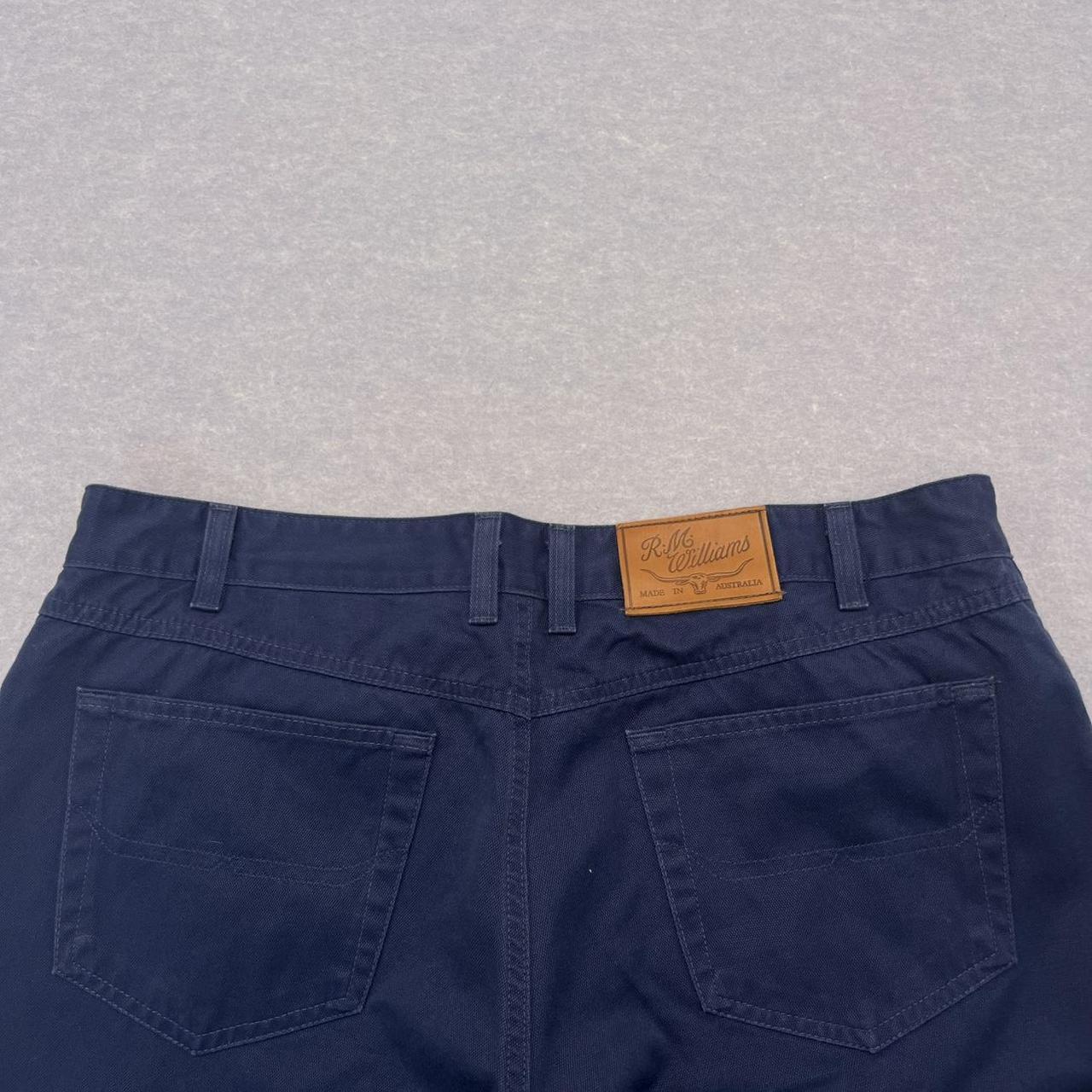 Vintage R.M. Williams Men’s Navy Blue Trousers Pants Straight Leg TJ711 W38R L32