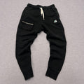 Nike Airmoji Black Zip Pocket Patch Streetwear Fleece Baggy Sweatpants Men's Medium